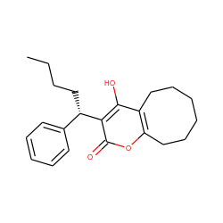 CCCC[C@@H](c1ccccc1)c1c(O)c2c(oc1=O)CCCCCC2 ZINC000013741442