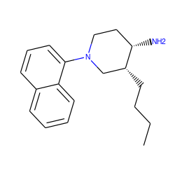 CCCC[C@@H]1CN(c2cccc3ccccc23)CC[C@@H]1N ZINC000028821822