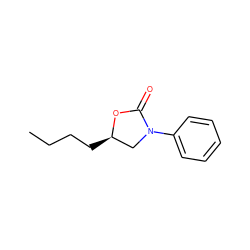 CCCC[C@@H]1CN(c2ccccc2)C(=O)O1 ZINC000049112220