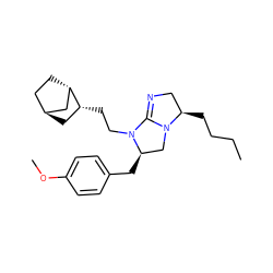 CCCC[C@@H]1CN=C2N(CC[C@@H]3C[C@H]4CC[C@H]3C4)[C@H](Cc3ccc(OC)cc3)CN21 ZINC000253805248