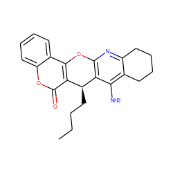 CCCC[C@@H]1c2c(nc3c(c2N)CCCC3)Oc2c1c(=O)oc1ccccc21 ZINC000096284180