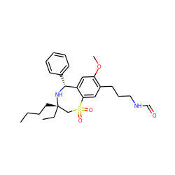 CCCC[C@]1(CC)CS(=O)(=O)c2cc(CCCNC=O)c(OC)cc2[C@@H](c2ccccc2)N1 ZINC000147704924