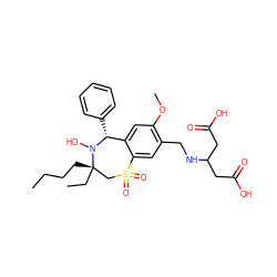 CCCC[C@]1(CC)CS(=O)(=O)c2cc(CNC(CC(=O)O)CC(=O)O)c(OC)cc2[C@@H](c2ccccc2)N1O ZINC000169100829