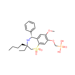 CCCC[C@]1(CC)CS(=O)(=O)c2cc(OCP(=O)(O)O)c(OC)cc2[C@@H](c2ccccc2)N1 ZINC000096270839