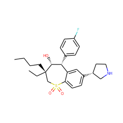 CCCC[C@]1(CC)CS(=O)(=O)c2ccc([C@@H]3CCNC3)cc2[C@@H](c2ccc(F)cc2)[C@H]1O ZINC000028526396