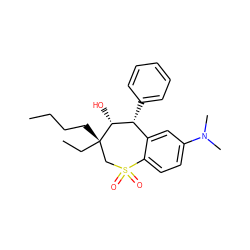 CCCC[C@]1(CC)CS(=O)(=O)c2ccc(N(C)C)cc2[C@@H](c2ccccc2)[C@H]1O ZINC000013672958