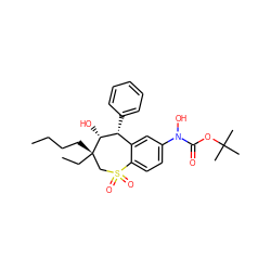 CCCC[C@]1(CC)CS(=O)(=O)c2ccc(N(O)C(=O)OC(C)(C)C)cc2[C@@H](c2ccccc2)[C@H]1O ZINC000013672951