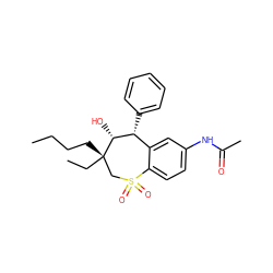 CCCC[C@]1(CC)CS(=O)(=O)c2ccc(NC(C)=O)cc2[C@@H](c2ccccc2)[C@H]1O ZINC000013672960