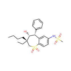 CCCC[C@]1(CC)CS(=O)(=O)c2ccc(NS(C)(=O)=O)cc2[C@@H](c2ccccc2)[C@H]1O ZINC000013672964