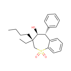 CCCC[C@]1(CC)CS(=O)(=O)c2ccccc2[C@@H](c2ccccc2)[C@@H]1O ZINC000013672944