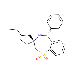 CCCC[C@]1(CC)CS(=O)(=O)c2ccccc2[C@@H](c2ccccc2)N1 ZINC000067886737