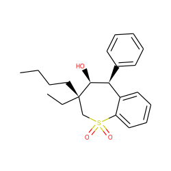 CCCC[C@]1(CC)CS(=O)(=O)c2ccccc2[C@H](c2ccccc2)[C@@H]1O ZINC000013672946