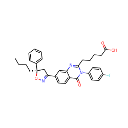 CCCC[C@]1(c2ccccc2)CC(c2ccc3c(=O)n(-c4ccc(F)cc4)c(CCCCC(=O)O)nc3c2)=NO1 ZINC000103240753