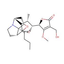 CCCC[C@]12[C@@H]3C[C@H]4[C@H]5[C@H](C)[C@H]([C@H]6OC(=O)C(CO)=C6OC)O[C@]5(O3)[C@@H]1CCN42 ZINC000103106497