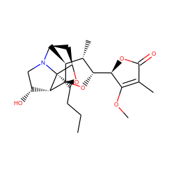 CCCC[C@]12[C@H]3[C@H](O)CN1[C@H]1C[C@H]2O[C@@]32O[C@@H]([C@H]3OC(=O)C(C)=C3OC)[C@@H](C)[C@H]12 ZINC000103106656