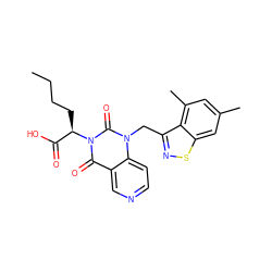 CCCC[C@H](C(=O)O)n1c(=O)c2cnccc2n(Cc2nsc3cc(C)cc(C)c23)c1=O ZINC000096170045