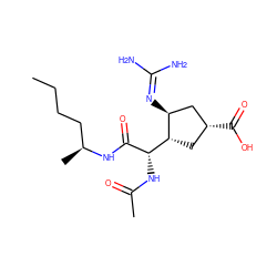 CCCC[C@H](C)NC(=O)[C@@H](NC(C)=O)[C@H]1C[C@@H](C(=O)O)C[C@@H]1N=C(N)N ZINC000013560203