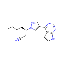 CCCC[C@H](CC#N)n1cc(-c2ncnc3[nH]ccc23)cn1 ZINC000114722330