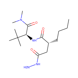 CCCC[C@H](CC(=O)NN)C(=O)N[C@H](C(=O)N(C)C)C(C)(C)C ZINC000013819892