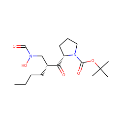 CCCC[C@H](CN(O)C=O)C(=O)[C@@H]1CCCN1C(=O)OC(C)(C)C ZINC000066099594