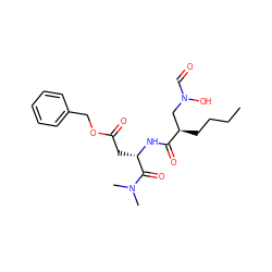 CCCC[C@H](CN(O)C=O)C(=O)N[C@@H](CC(=O)OCc1ccccc1)C(=O)N(C)C ZINC000026657178