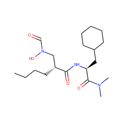 CCCC[C@H](CN(O)C=O)C(=O)N[C@@H](CC1CCCCC1)C(=O)N(C)C ZINC000013537043
