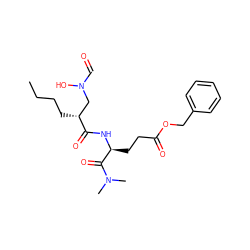 CCCC[C@H](CN(O)C=O)C(=O)N[C@@H](CCC(=O)OCc1ccccc1)C(=O)N(C)C ZINC000026580109