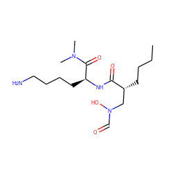 CCCC[C@H](CN(O)C=O)C(=O)N[C@@H](CCCCN)C(=O)N(C)C ZINC000013537077