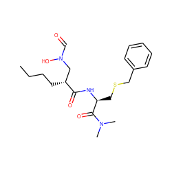 CCCC[C@H](CN(O)C=O)C(=O)N[C@@H](CSCc1ccccc1)C(=O)N(C)C ZINC000013537053