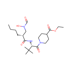 CCCC[C@H](CN(O)C=O)C(=O)N[C@H](C(=O)N1CCC(C(=O)OCC)CC1)C(C)(C)C ZINC000013537127