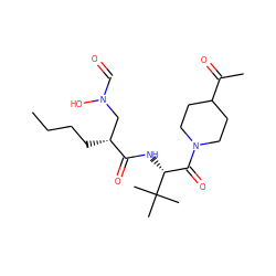 CCCC[C@H](CN(O)C=O)C(=O)N[C@H](C(=O)N1CCC(C(C)=O)CC1)C(C)(C)C ZINC000013537124