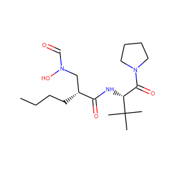 CCCC[C@H](CN(O)C=O)C(=O)N[C@H](C(=O)N1CCCC1)C(C)(C)C ZINC000013537108