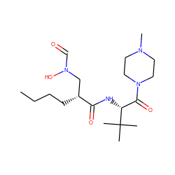 CCCC[C@H](CN(O)C=O)C(=O)N[C@H](C(=O)N1CCN(C)CC1)C(C)(C)C ZINC000013537118