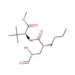 CCCC[C@H](CN(O)C=O)C(=O)N[C@H](C(=O)OC)C(C)(C)C ZINC000003924099