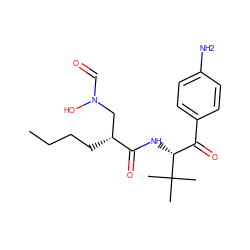 CCCC[C@H](CN(O)C=O)C(=O)N[C@H](C(=O)c1ccc(N)cc1)C(C)(C)C ZINC000003924242