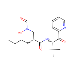 CCCC[C@H](CN(O)C=O)C(=O)N[C@H](C(=O)c1ccccn1)C(C)(C)C ZINC000013588280