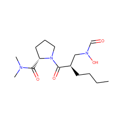 CCCC[C@H](CN(O)C=O)C(=O)N1CCC[C@H]1C(=O)N(C)C ZINC000013537101