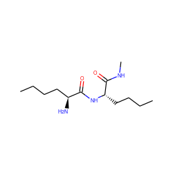 CCCC[C@H](N)C(=O)N[C@@H](CCCC)C(=O)NC ZINC000013805205