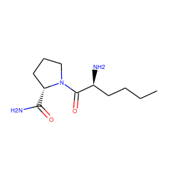 CCCC[C@H](N)C(=O)N1CCC[C@H]1C(N)=O ZINC000013550655