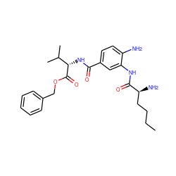 CCCC[C@H](N)C(=O)Nc1cc(C(=O)N[C@H](C(=O)OCc2ccccc2)C(C)C)ccc1N ZINC000299866934