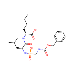 CCCC[C@H](NC(=O)[C@H](CC(C)C)N[P@](=O)(O)CNC(=O)OCc1ccccc1)C(=O)O ZINC000299844660