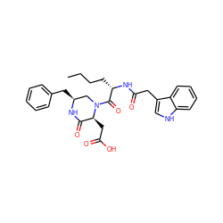 CCCC[C@H](NC(=O)Cc1c[nH]c2ccccc12)C(=O)N1C[C@H](Cc2ccccc2)NC(=O)[C@@H]1CC(=O)O ZINC000027996453