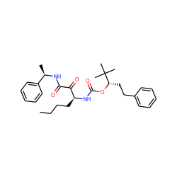 CCCC[C@H](NC(=O)O[C@@H](CCc1ccccc1)C(C)(C)C)C(=O)C(=O)N[C@H](C)c1ccccc1 ZINC000013589440