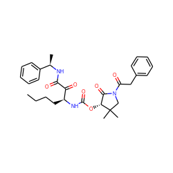 CCCC[C@H](NC(=O)O[C@@H]1C(=O)N(C(=O)Cc2ccccc2)CC1(C)C)C(=O)C(=O)N[C@H](C)c1ccccc1 ZINC000028571395