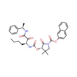 CCCC[C@H](NC(=O)O[C@@H]1C(=O)N(C(=O)Oc2ccc3ccccc3c2)CC1(C)C)C(=O)C(=O)N[C@H](C)c1ccccc1 ZINC000036287237