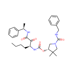 CCCC[C@H](NC(=O)O[C@@H]1CN(C(=O)NCc2ccccc2)CC1(C)C)C(=O)C(=O)N[C@H](C)c1ccccc1 ZINC000049777090