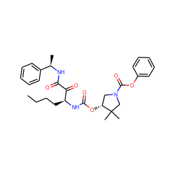 CCCC[C@H](NC(=O)O[C@@H]1CN(C(=O)Oc2ccccc2)CC1(C)C)C(=O)C(=O)N[C@H](C)c1ccccc1 ZINC000049777380