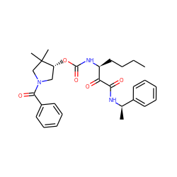 CCCC[C@H](NC(=O)O[C@@H]1CN(C(=O)c2ccccc2)CC1(C)C)C(=O)C(=O)N[C@H](C)c1ccccc1 ZINC000049051303