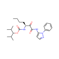 CCCC[C@H](NC(=O)OC(C(C)C)C(C)C)C(=O)C(=O)Nc1ccnn1-c1ccccc1 ZINC000013559127