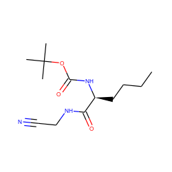 CCCC[C@H](NC(=O)OC(C)(C)C)C(=O)NCC#N ZINC000013676552